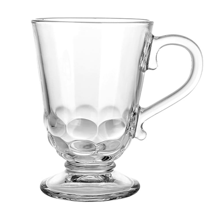 Szklanki z uchem 320 ml Altom Siena Korale kubki do herbaty kawy latte macchiato komplet 6 sztuk z łyżeczkami