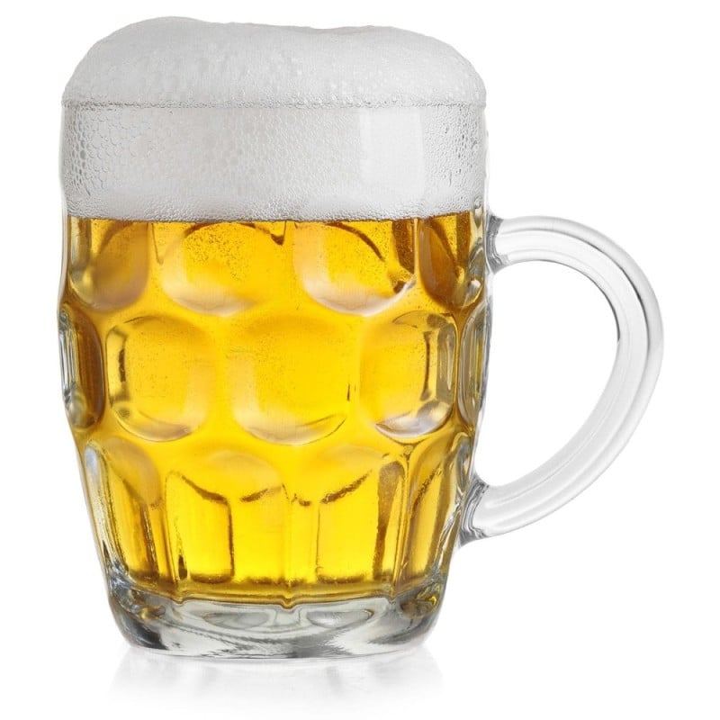 Kufle do piwa 540 ml Galicja Nixon z uchem szklany zestaw kufli 6 sztuk
