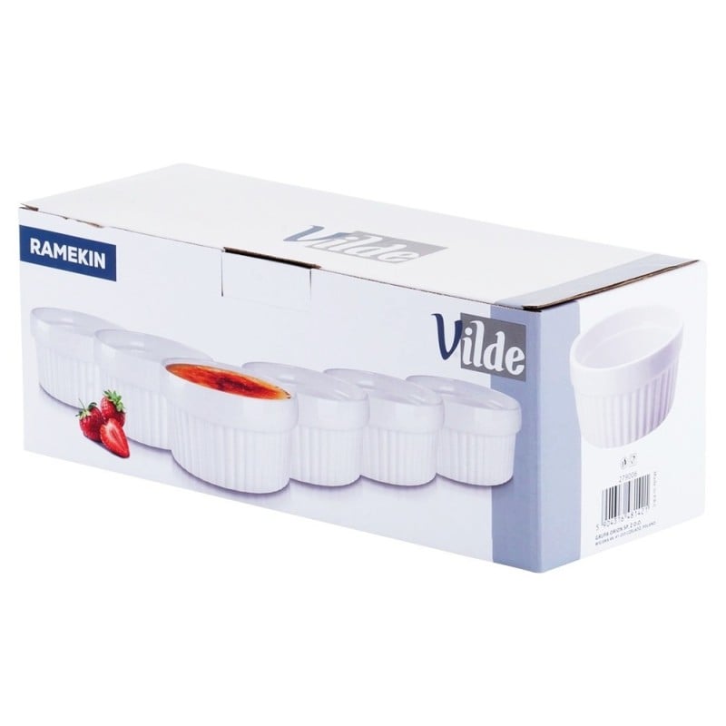 Kokilki do zapiekania 260 ml ramekin zestaw 10 sztuk salaterki miseczki pojemniki porcelanowe Brulee