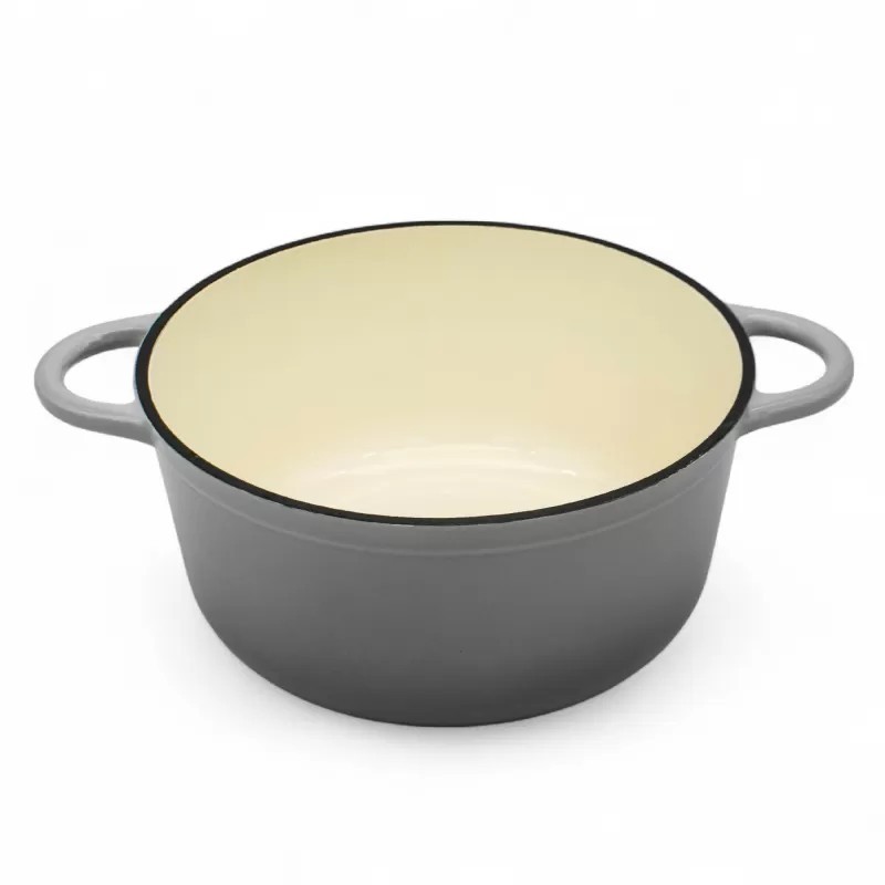 Garnek żeliwny emaliowany 2.5 L MeyerHoff kociołek szary 22 cm