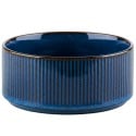 Salaterka porcelanowa 14 cm Florina Evia Blue granatowy prążkowany modern