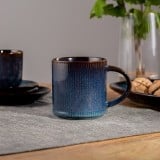 Kubek 330 ml porcelanowy Florina Evia Blue do kawy herbaty niebieski modern