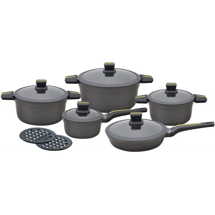 Garnki granitowe Klausberg KB 7358 Zestaw garnków indukcyjne Dolce szare+noże 2111 Garnki granitowe Klausberg KB 7358 Zestaw garnków indukcyjne Dolce szare+noże 2111
