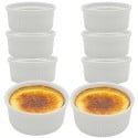 Kokilki do zapiekania 150 ml ramekin zestaw 8 sztuk salaterki miseczki pojemniki porcelanowe Brulee Tragar