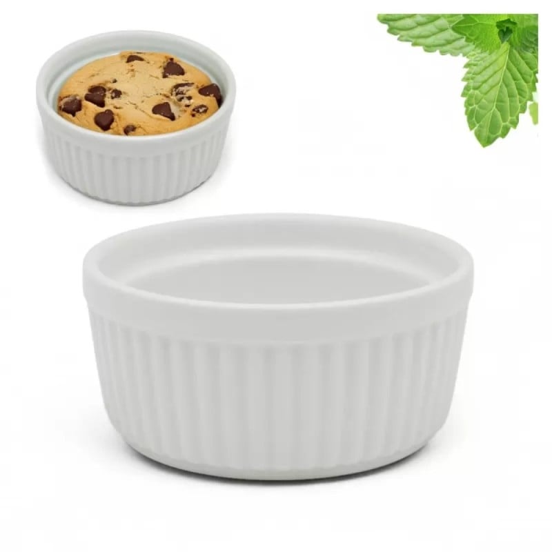 Kokilki do zapiekania 250 ml ramekin zestaw 6 sztuk salaterki miseczki pojemniki porcelanowe Brulee Tragar