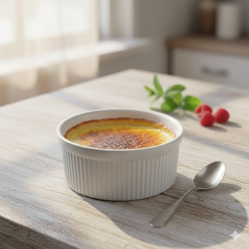 Kokilki do zapiekania 150 ml ramekin zestaw 8 sztuk salaterki miseczki pojemniki porcelanowe Brulee Tragar