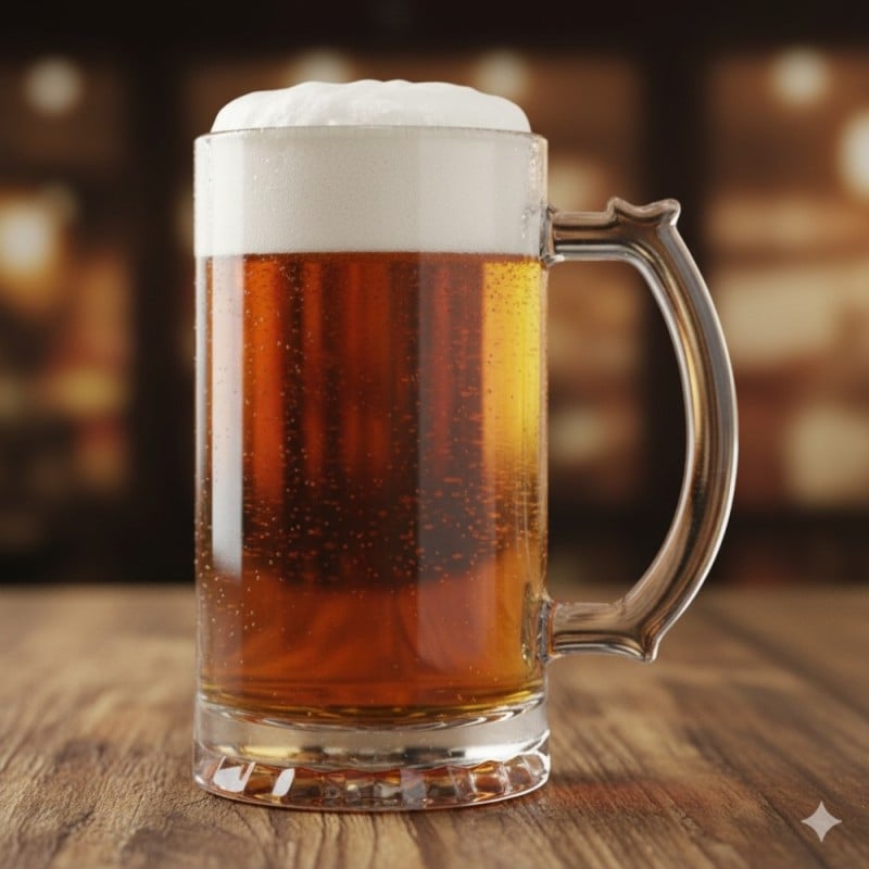 Kufle do piwa 500 ml wysokie Altom z uchem szklany zestaw kufli 6 sztuk