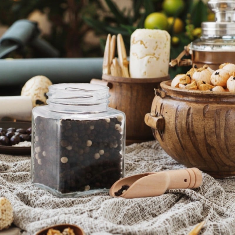 Zestaw 24 słoiczków na przyprawy GierekHoff Flavor GH 1112 pojemniki z naklejkami i nabierakiem