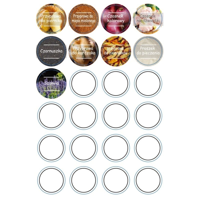 Zestaw 24 słoiczków na przyprawy GierekHoff Flavor GH 1112 pojemniki z naklejkami i nabierakiem