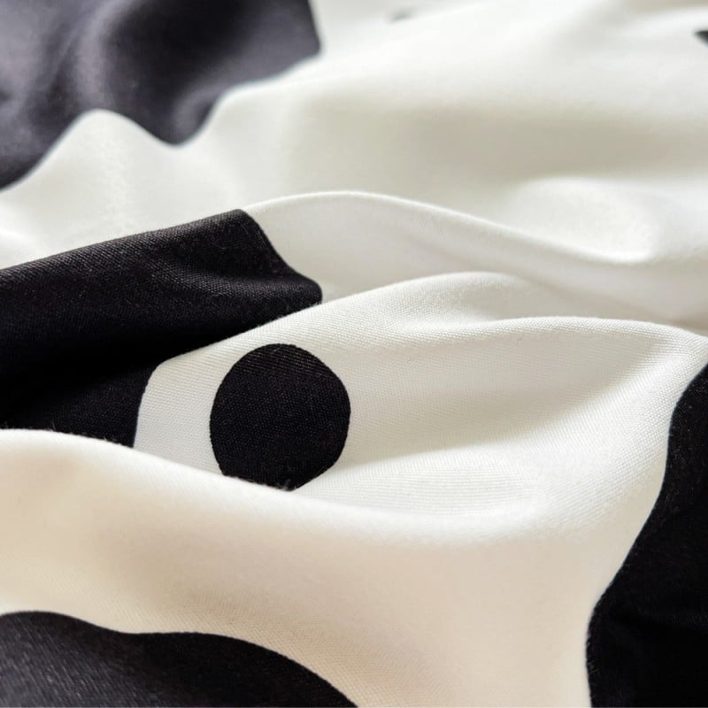 Pościel 160x200 bawełna satynowa dwustronna GierekHoff gruba 3 części GH 3100 krowie łaty