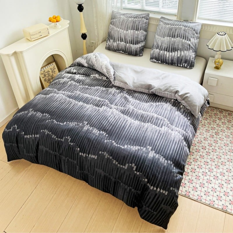 Pościel 140x200 bawełna satynowa dwustronna GierekHoff gruba 2 części GH 3106 skała