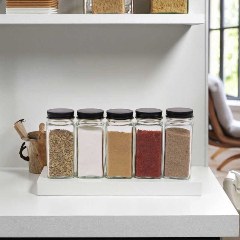 Zestaw 24 słoiczków 120 ml na przyprawy GierekHoff Flavor GH 1113 pojemniki z naklejkami