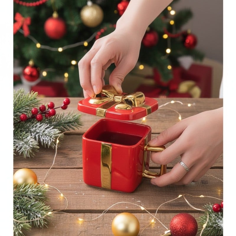 Kubek świąteczny 400 ml na prezent Florina Bliss do kawy herbaty święta