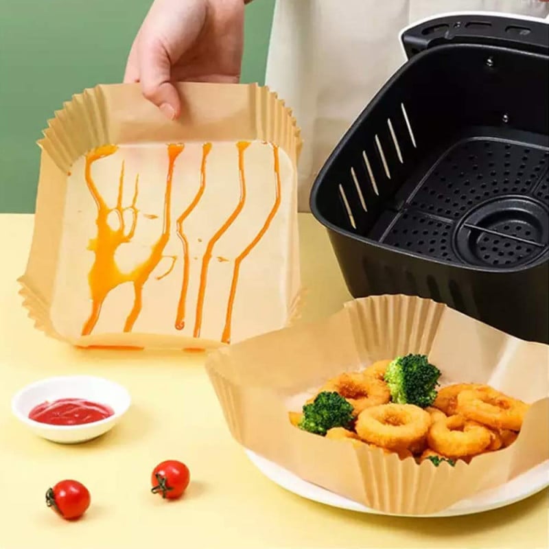 Wkłady papierowe 20x20 cm 300 szt do frytkownicy beztłuszczowej air fryer