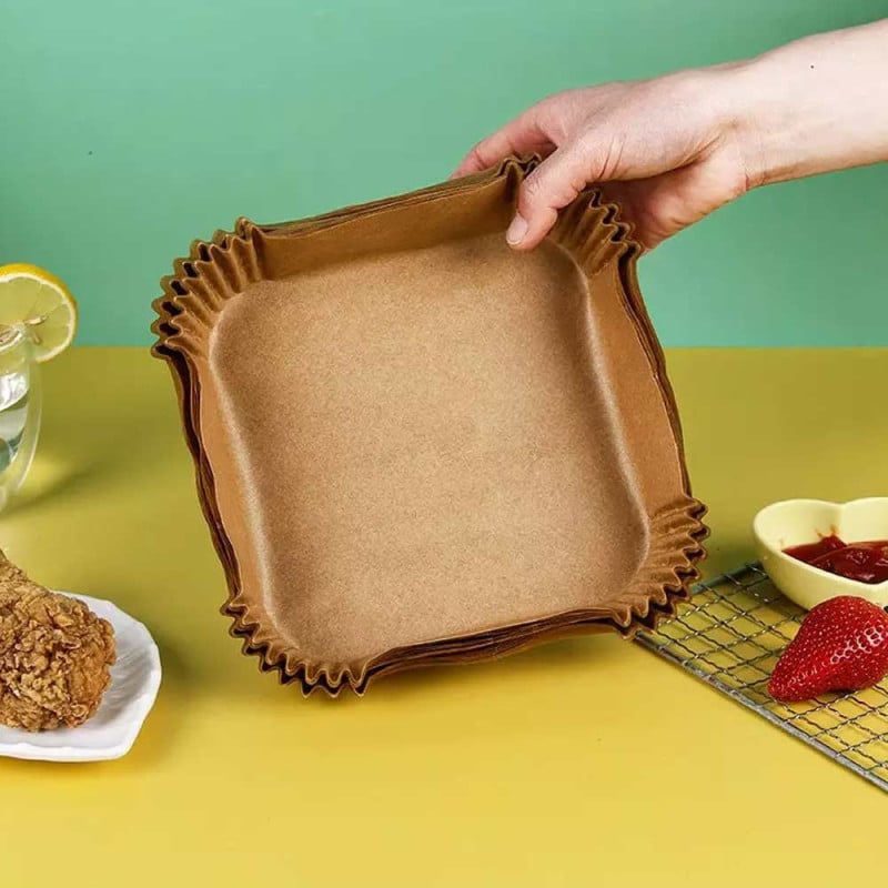 Wkłady papierowe 20x20 cm 100 szt do frytkownicy beztłuszczowej air fryer