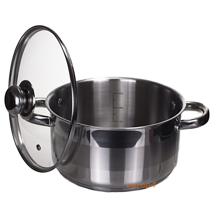Garnek z pokrywką KingHoff KH 4326 1.0 L stalowy INDUKCJA