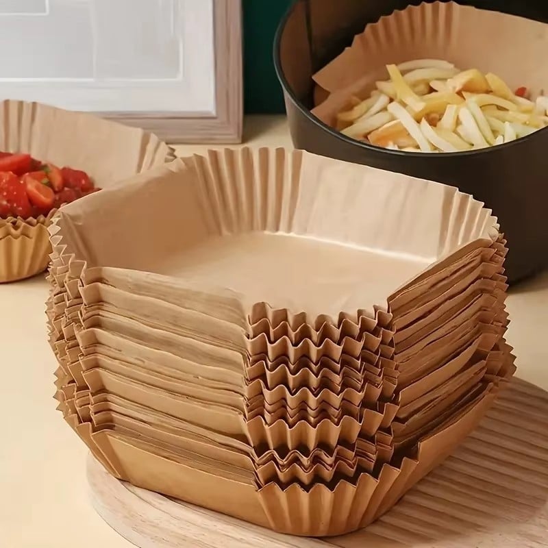 Wkłady papierowe 16x16 cm 100 szt do frytkownicy beztłuszczowej air fryer