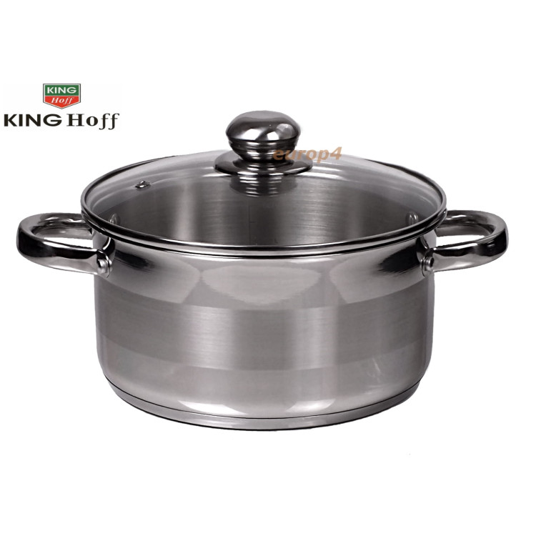 Garnek z pokrywką KingHoff KH 4326 1.0 L stalowy INDUKCJA
