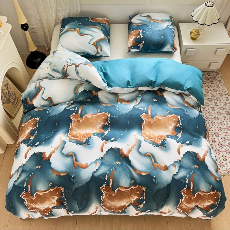 Pościel 140x200 bawełna satynowa dwustronna GierekHoff gruba 2 części GH 3107 minerał agat