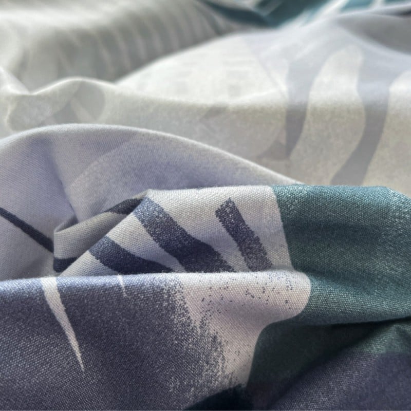 Pościel 140x200 bawełna satynowa dwustronna GierekHoff gruba 2 części GH 3110 paprocie