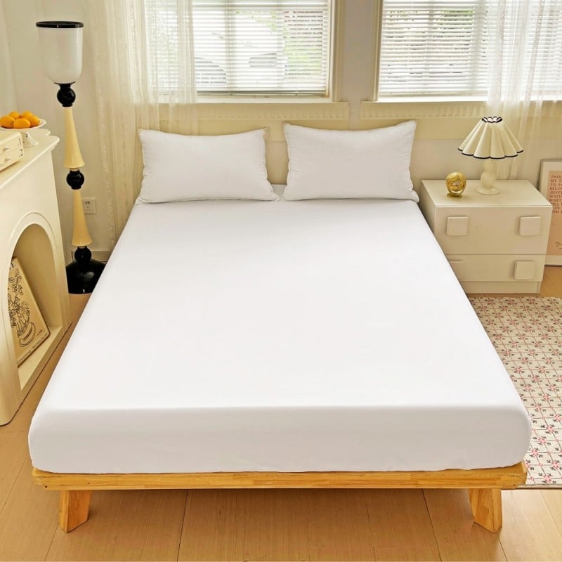 Prześcieradło 180x200 z gumką z mikrofibry GierekHoff grube białe