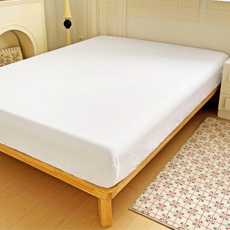 Prześcieradło 180x200 z gumką z mikrofibry GierekHoff grube białe