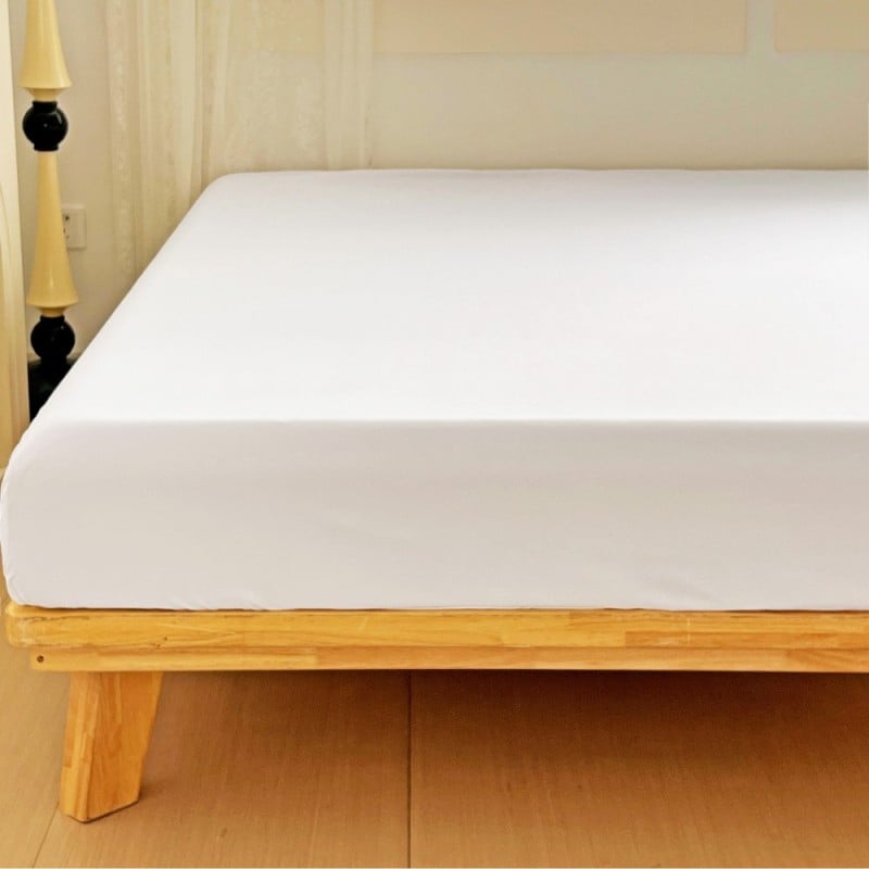 Prześcieradło 180x200 z gumką z mikrofibry GierekHoff grube białe