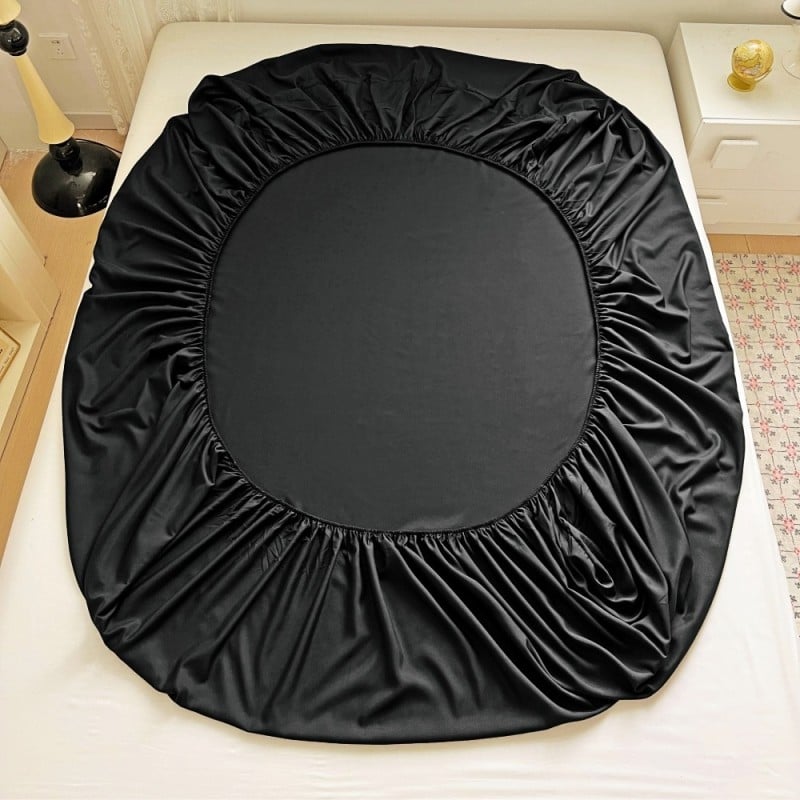 Prześcieradło 200x220 z gumką z mikrofibry GierekHoff grube czarne