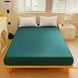 Prześcieradło 140x200 z gumką z mikrofibry GierekHoff grube butelkowa zieleń