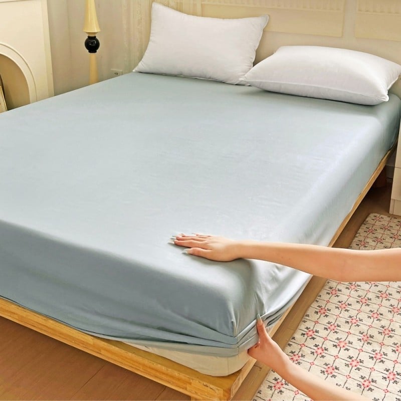 Prześcieradło 180x200 z mikrofibry GierekHoff grube z gumką szare