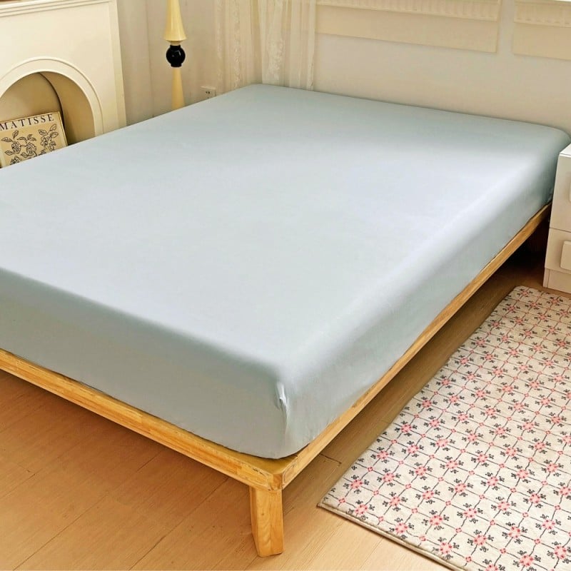 Prześcieradło 200x220 z mikrofibry GierekHoff grube z gumką szare