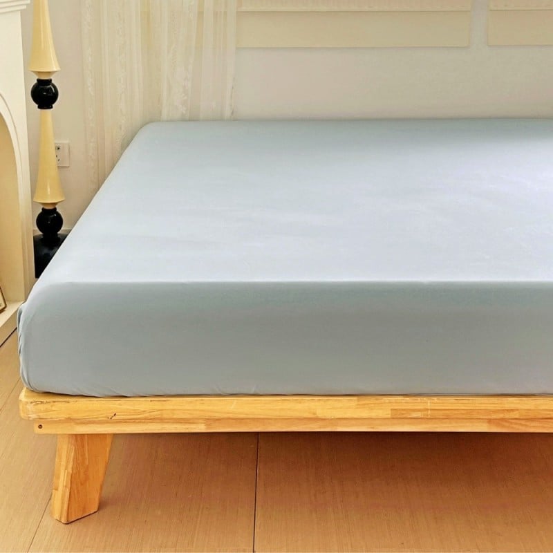 Prześcieradło 200x220 z mikrofibry GierekHoff grube z gumką szare