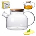 Szklany dzbanek do herbaty i naparów ziołowych z sitkiem i pokrywką 1,0 l Tragar