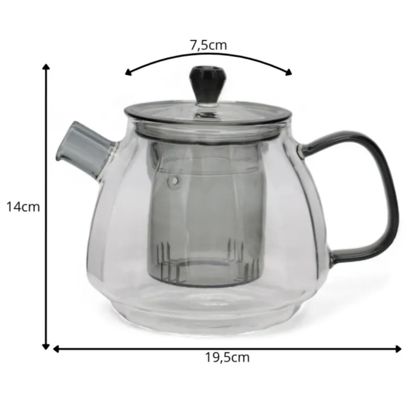 Dzbanek z zaparzaczem do herbaty i naparów ziołowych z pokrywką 900 ml Tragar