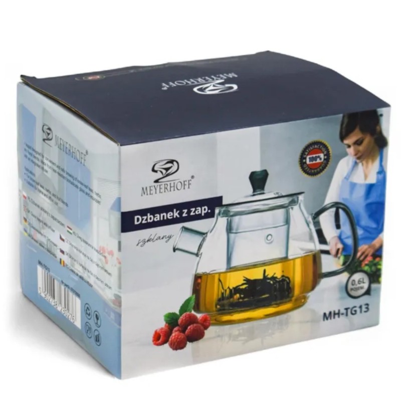 Dzbanek z zaparzaczem do herbaty i naparów ziołowych z pokrywką 900 ml Tragar