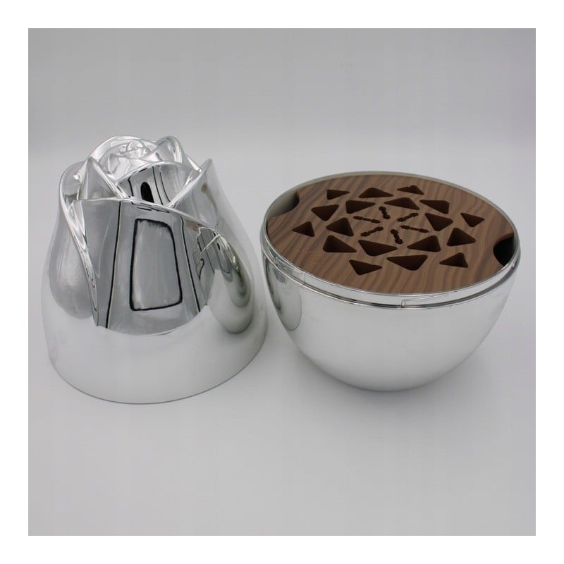 Komplet sztućców stal nierdzewna połysk Rosa Bella zestaw 24 elementy organizer kwiat jajko RB 735