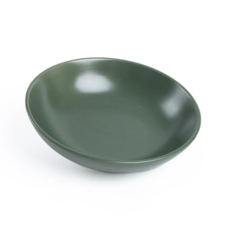 Serwis obiadowy 18 elementów Homla Bari kamionka zestaw talerzy dla 6 osób zielony