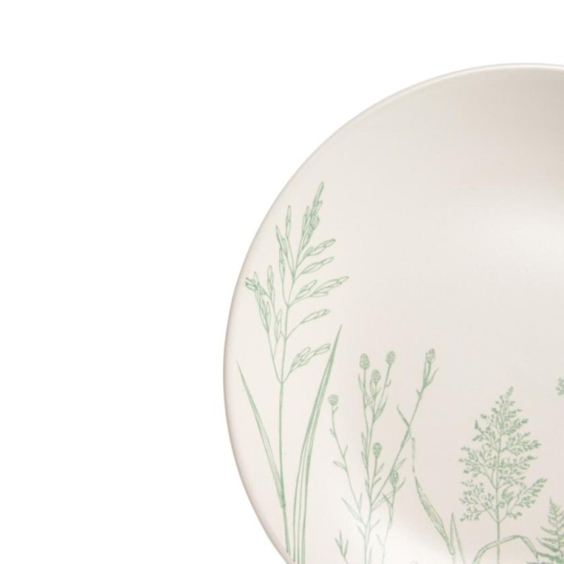 Serwis obiadowy 18 elementów Homla Bari kamionka zestaw talerzy dla 6 osób zielony