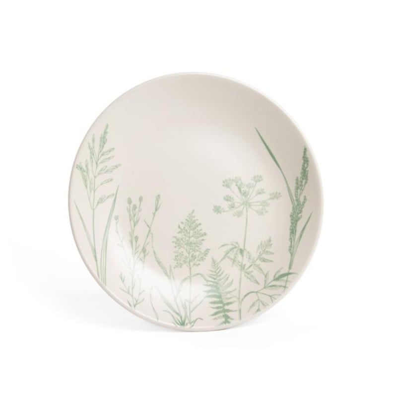 Serwis obiadowy 18 elementów Homla Bari kamionka zestaw talerzy dla 6 osób zielony