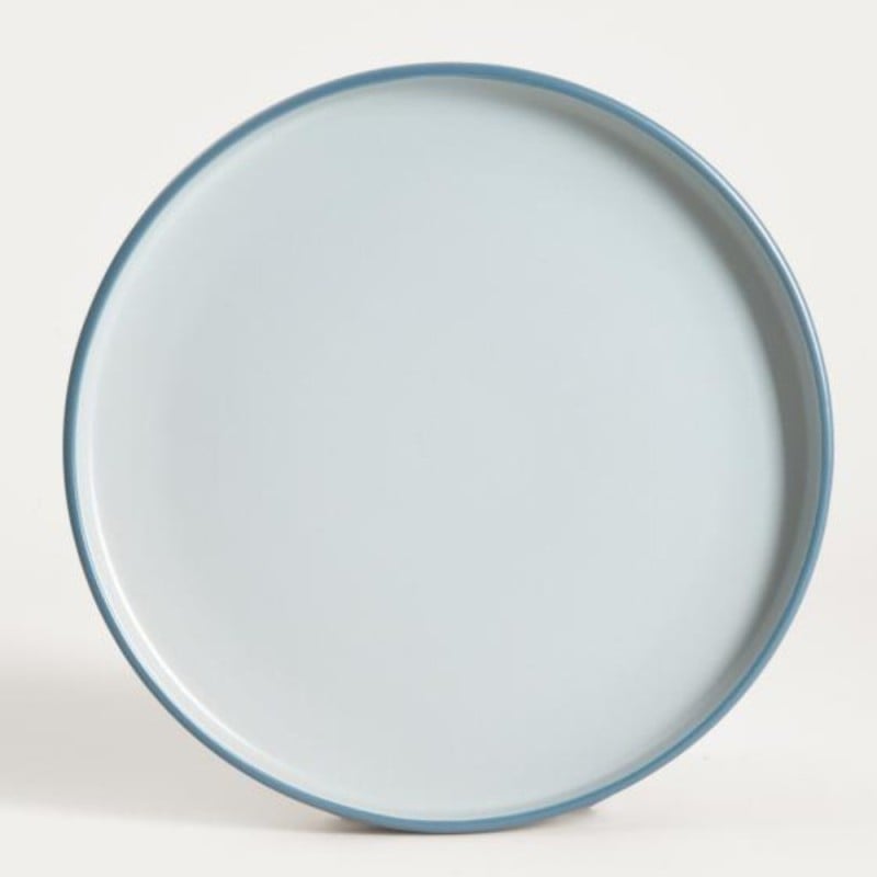 Serwis obiadowy 18 elementów Homla Mavi kamionka zestaw talerzy dla 6 osób niebieski