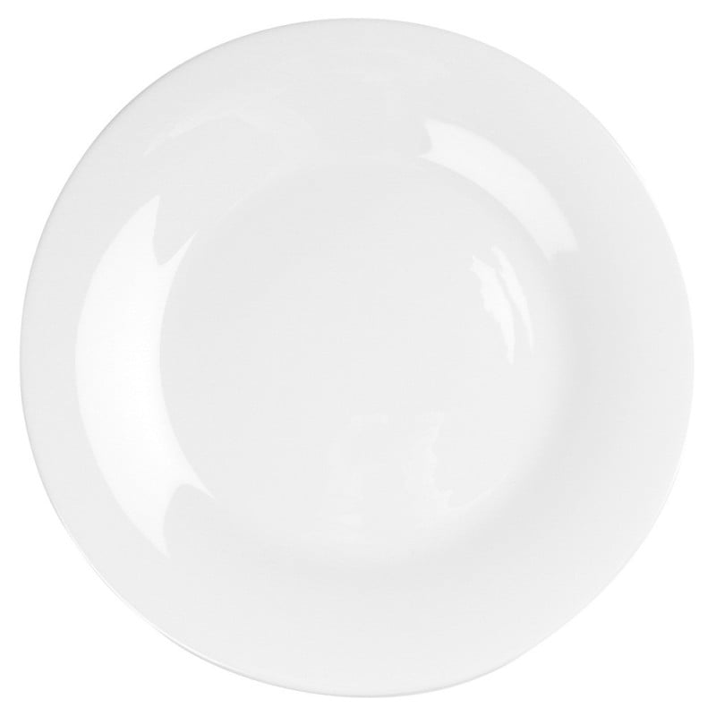 Serwis obiadowy 18 elementów Vilde White szklane talerze zestaw talerzy dla 6 osób białe