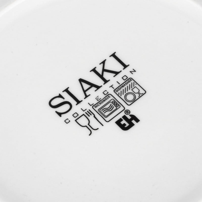 Serwis obiadowy 16 elementów Staccato porcelana zestaw talerzy kubków dla 4 osób talerze czarno-białe