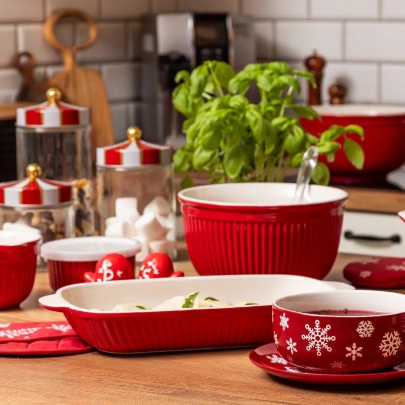 Salaterka miska 2.5L ceramiczna czerwona 22 cm Altom Design Red Chilli