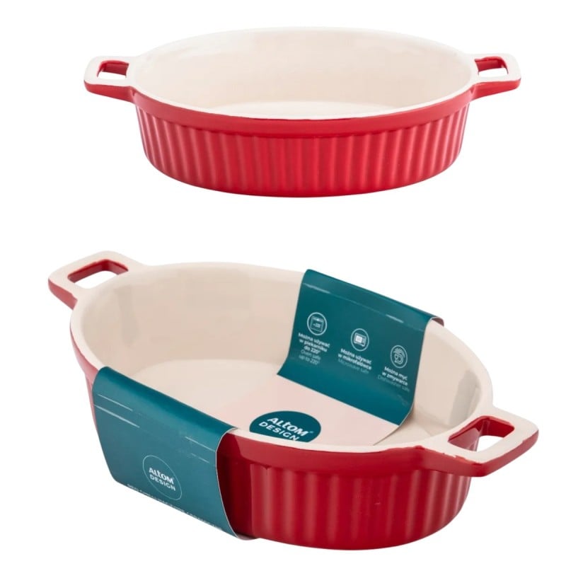 Naczynie do zapiekania ceramiczne 27 cm czerwone Altom Design Red Chilli