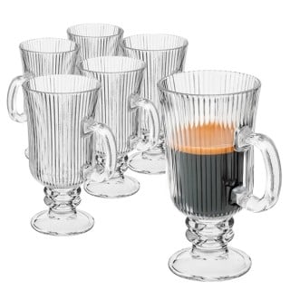 Szklanki ryflowane na nóżce...