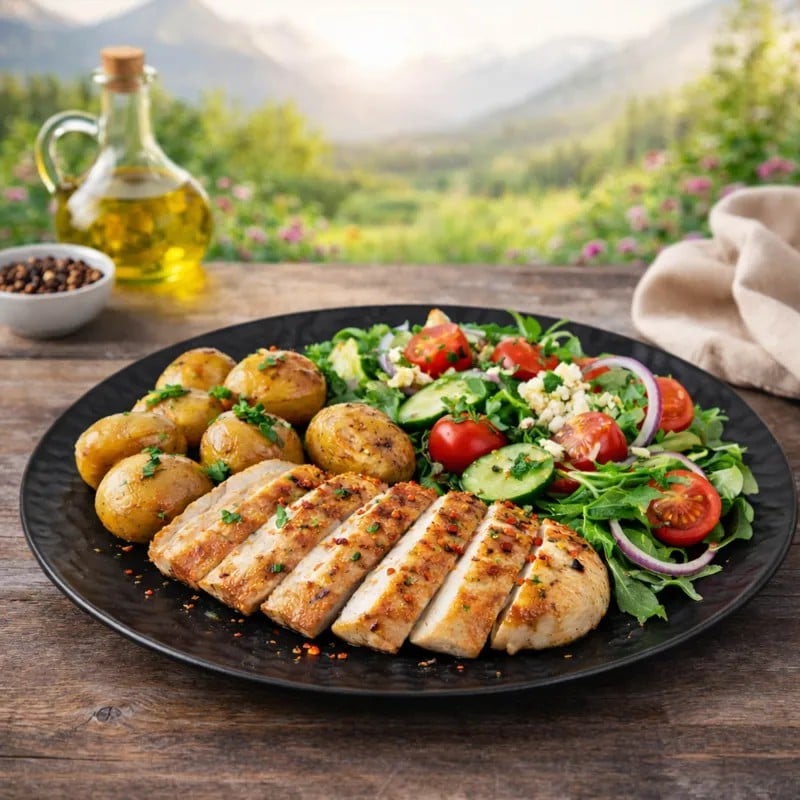 Serwis obiadowy GierekHoff Diamond 18 elementów czarne talerze dla 6 osób