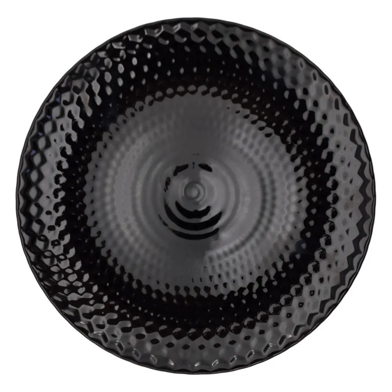 Serwis obiadowy GierekHoff Diamond 24 elementy czarne talerze salaterki dla 6 osób