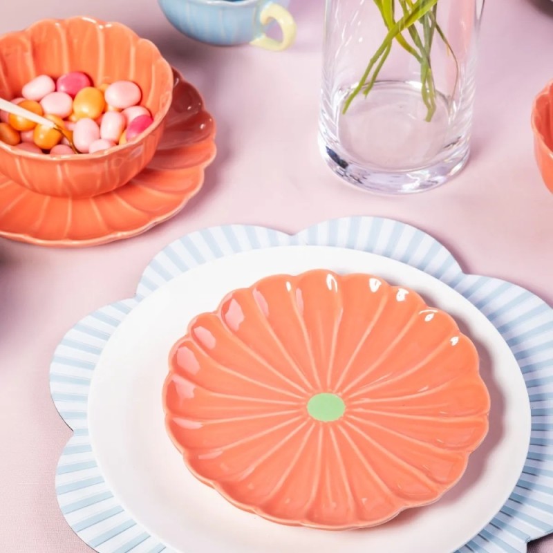 Talerz deserowy ceramiczny 20 cm Altom Koral do ciasta deserów