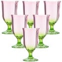 Szklanki na stopce 340 ml Altom Rosabella do soków napojów komplet 6 sztuk