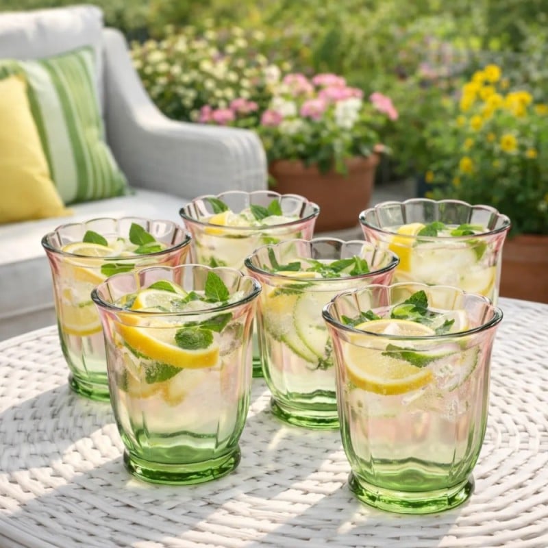 Szklanki 340 ml Altom Rosabella do soków napojów komplet 6 sztuk